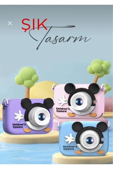 CMR-16 Pembe Mini 1080P HD Çocuk Kamera Dijital Fotoğraf Makinesi 2.0 İnç Ekran - 6