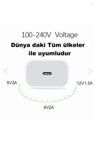Iphone 15 Pro Max Uyumlu Hızlı Şarj Adaptörü 20w - Resim 4