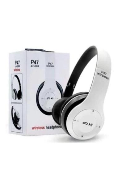 P47 Bluetooth Kulaklık Wireless Kablosuz Kart Girişli
