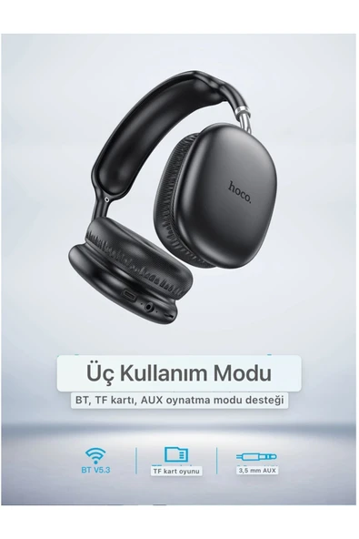 W35 Air Kulak Üstü Bluetooth Kulaklık - Resim 3
