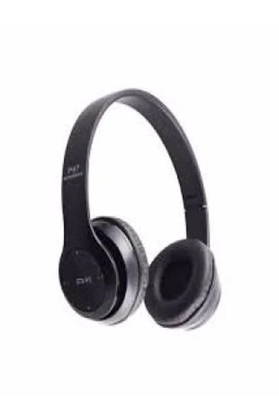 Kulak Üstü Siyah Bluetooth Kulaklık - Resim 2