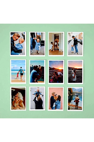 Mini polaroid instax tarzı fotograf baskısı 12 adet 5X7