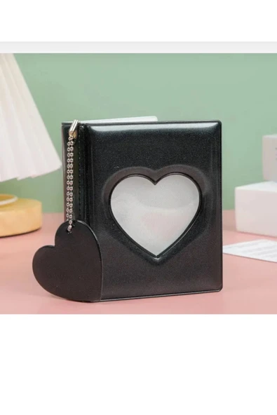Siyah Binder Kpop Fotokartlık Mini Albüm, 6x9 Instax Fotoğraf Resim Albümü Kartlık