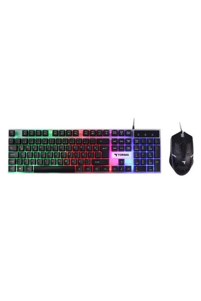 TMK-03 Gaming Rgb Işıklı Kablolu Q Klavye Ve Mouse Seti Siyah - 2
