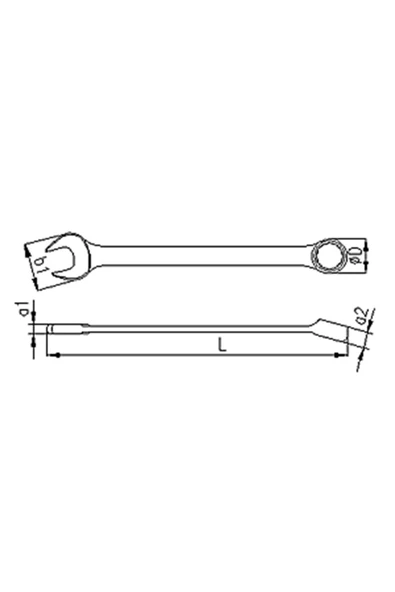 Kombine Anahtar - 22mm Kısa 0320020022 () - Resim 2