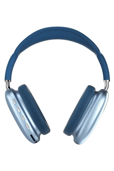 P9 Air Max Kulaklık Mavi Renk Kablosuz Bluetooth Kulaklık Wireless 5.0 Müzik Kulaklığı P9