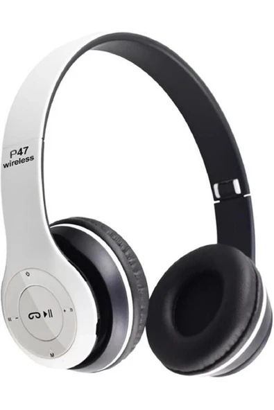 P47 Kablosuz Katlanabilir Bluetooth Kulaküstü Kulaklık Sd Kart Pc Ve Tüm Akıllı Telefonlar