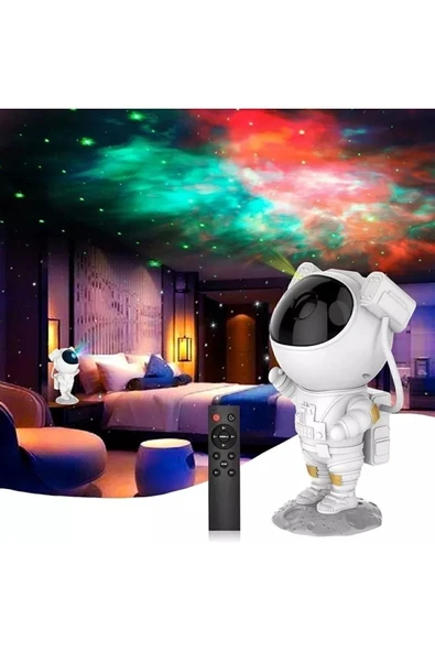 Astronot Led Galaxy Samanyolu Projektör Lambası Yıldızlı Gökyüzü Gece Lambası - 2