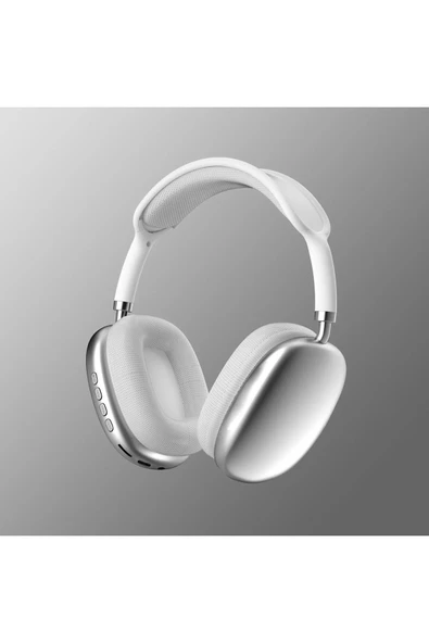 P9 Pro Max Kablosuz 5.0 Mikrofonlu Bluetooth Kulaklık Beyaz 2024 Vers Kafa Üstü Yastıklı ürün görseli 1