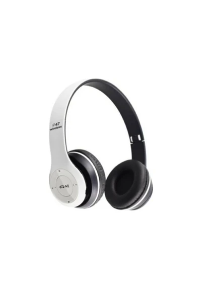 Beyaz Bluetoot Wireless Kulaküstü Kulaklık - 1