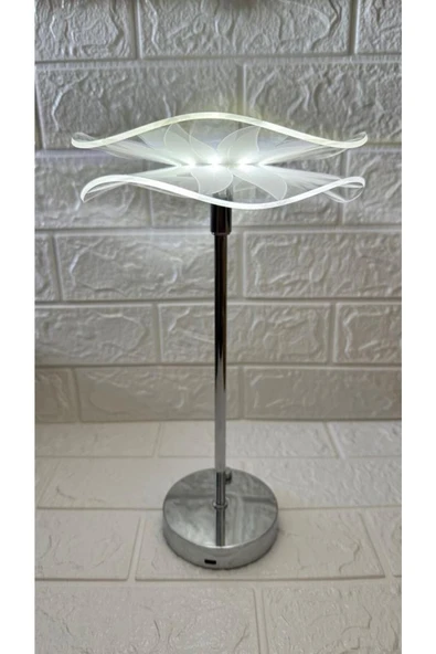 Lw-17 Şarjlı Ayçiçek Kristal Elmas Masa Lambası Dokunmatik Romantik Akrilik Led Gece Lambası - 4
