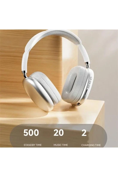 Bluetooth Kulaklık Hi-Fi Yüksek Kalite Ses Bass Müzik Ayarlanır Kafa Bandı Tıkaç Type-C Şarj Aux - 5