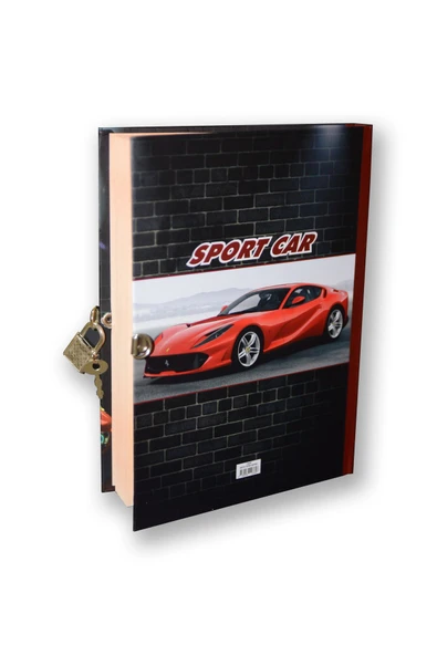 Kilitli Günlük Sport Car Hatıra Defteri, Ajanda - 2