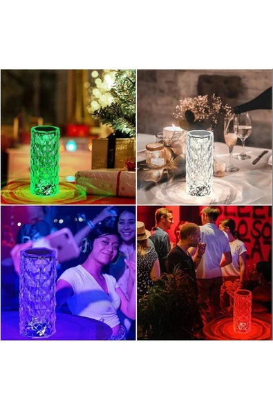 Kristal Masa Lambası Rgb Led Dokunmatık Usb Şarjlı Unichrome - 3