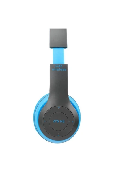 P47 Extra Bass Wireless Bluetooth Kulaklık 5.0+edr Fm Radyo Mavi - 2