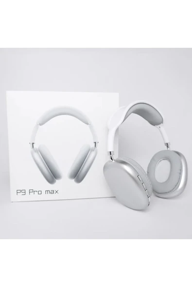 P9 Pro Max Kablosuz 5.0 Mikrofonlu Bluetooth Kulaklık Beyaz 2024 Vers Kafa Üstü Yastıklı - Resim 2