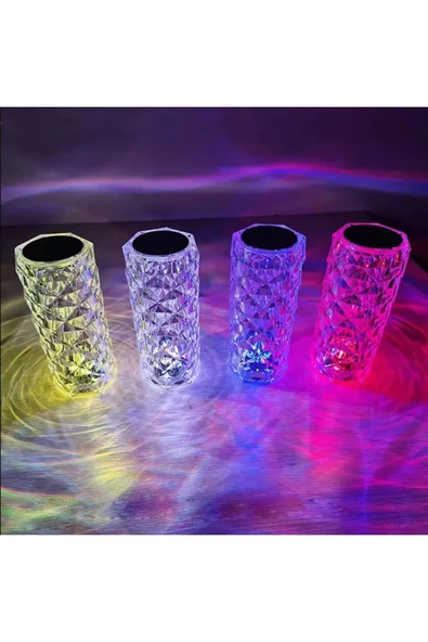 Kristal Masa Lambası Rgb Led Dokunmatık Usb Şarjlı Unichrome - 2