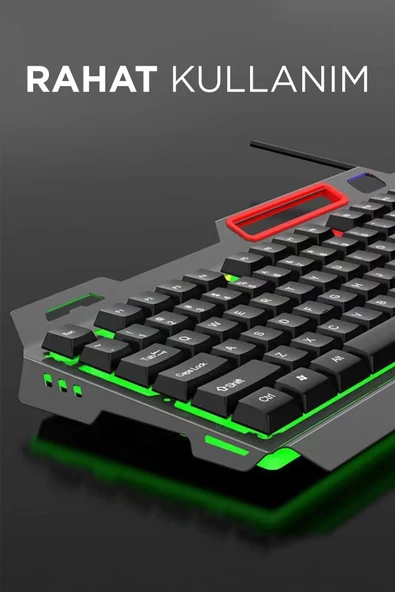 TMK-06 Gaming Rgb Işıklı Kablolu Q Klavye ve Mouse Seti Siyah - 5