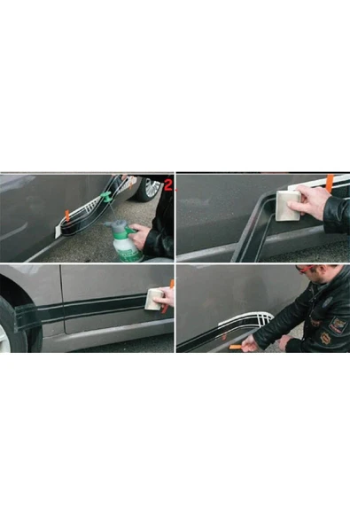 İndispensableyl Opel Corsa Yan Kapı Kare Desenli Sticker Etiket Modeli - 5