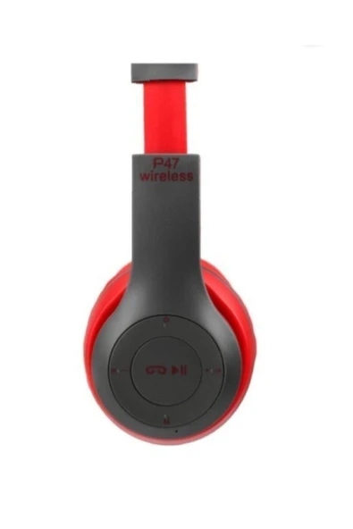 Kırmızı P47 Bluetooth Kulaklık Wireless Kablosuz P47 - 7