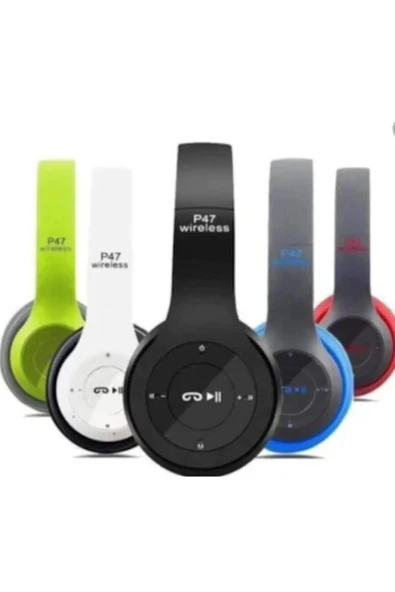 Siyah Extra Bass Wireless Bluetooth Kulaküstü Kulaklık