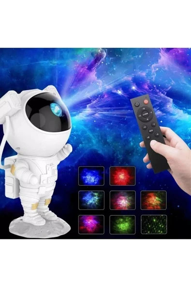 Astronot Led Galaxy Samanyolu Projektör Lambası Yıldızlı Gökyüzü Gece Lambası