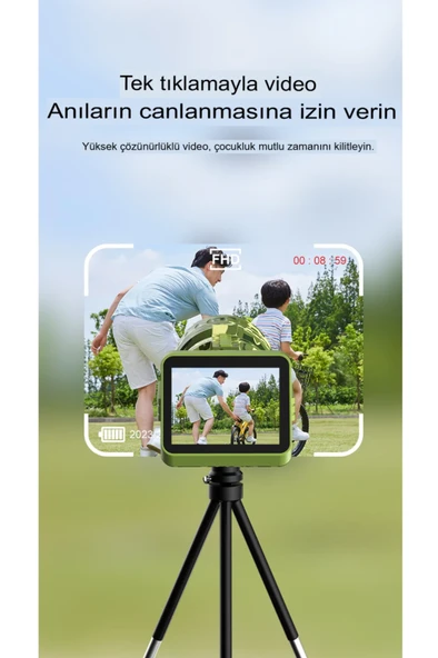 Monoküler Teleskop 1080P HD Uzun Pil Ömrü 16X Katlanabilir Tripod Seyahat Için Ekranlı Müzik Oyun - 2