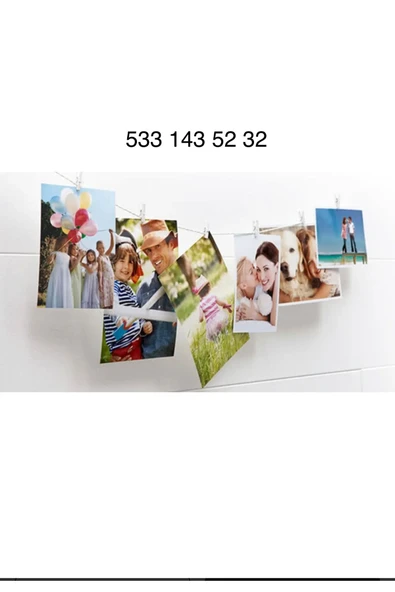 Fotoğraf Baskısı 5x7 Polaroid Baskı ( 40 Adet ) 1 Adet 32 Fotoğraflık Kalpli Albüm - 5