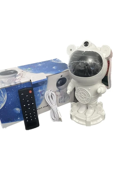 Yıldız Projektör Astronot Işıklı Galaksi Samanyolu Projeksiyon Gece Lambası Astronot Işık
