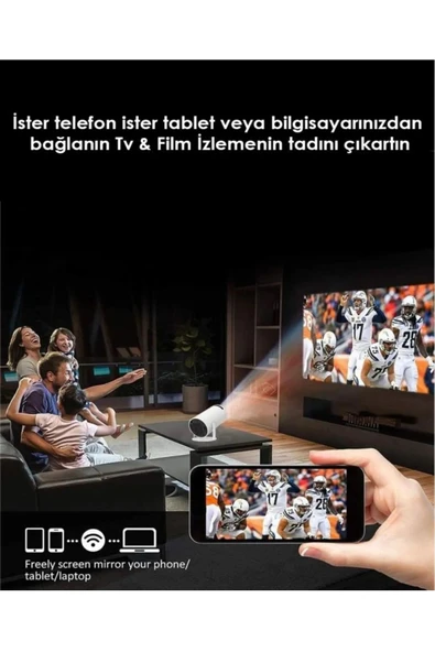 Hy300 Pro Taşınabilir Sinema Projeksiyon 720 P Ev Sineması Bluetooth Android 11 Akıllı Projektör - 3