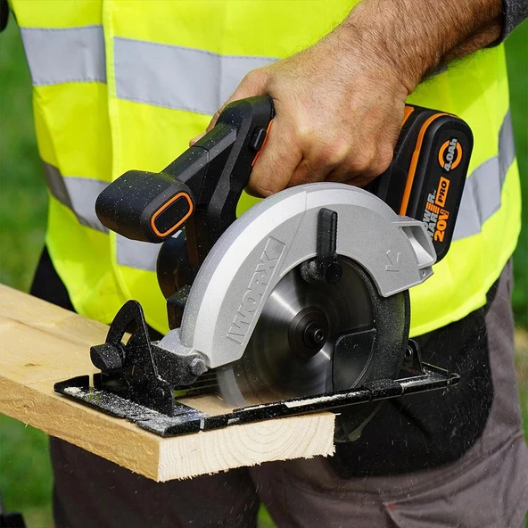 WORX WX526.9 20Volt 165mm Profesyonel Şarjlı Daire Testere (Akü Dahil Değildir) - 8