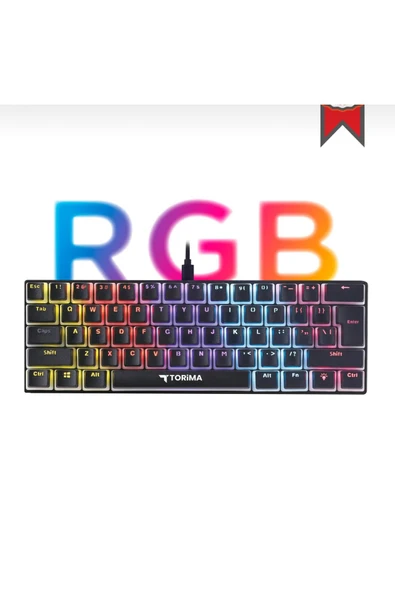 Mini Klavye Türkçe Kablolu Gaming Klavye - 1