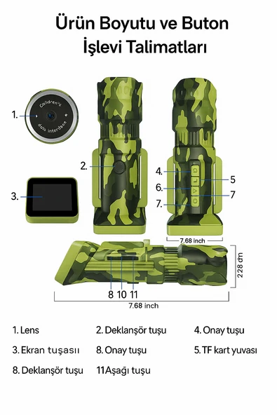Monoküler Teleskop 1080P HD Uzun Pil Ömrü 16X Katlanabilir Tripod Seyahat Için Ekranlı Müzik Oyun - 6