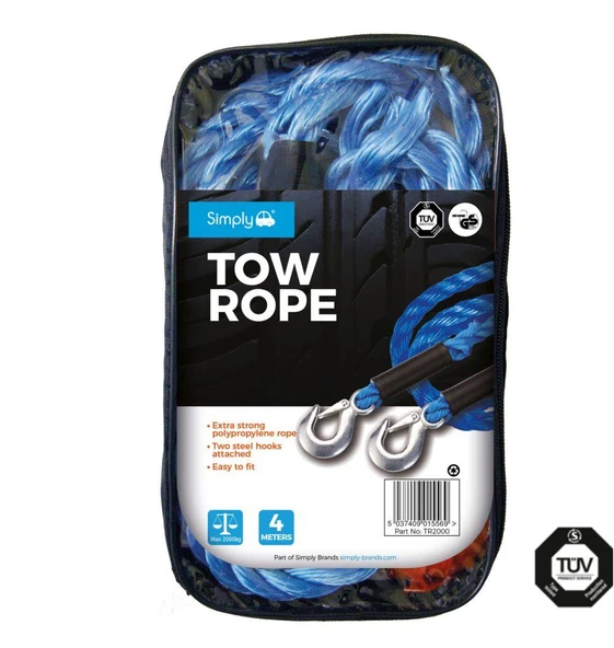 Simply Brands Araba Çekme Halat 4M 2000Kg ürün görseli 1