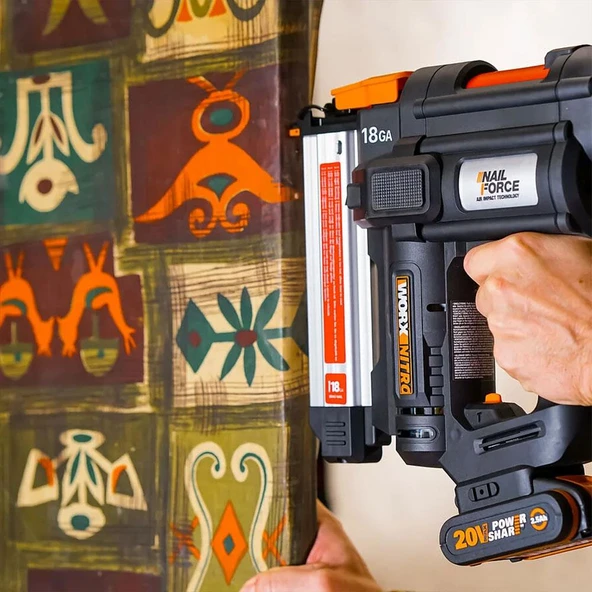 WORX WX842.9 20Volt 15-50mm Profesyonel Şarjlı Çivi Çakma Makinesi + 2700 Adet Yedek Çivi (Akü Dahil Değildir) - 9