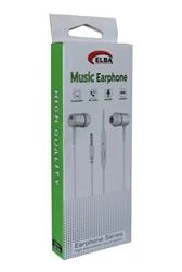 Elba elb22-D21B  Beyaz Kulakiçi Mikrofonlu Kablolu Kulaklık - 2