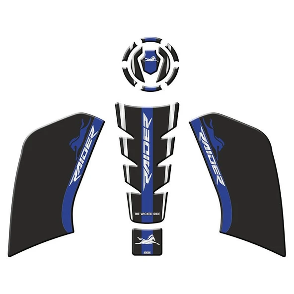 TVS RAIDER 125 2023 - 2024 UYUMLU TANK PAD SET ürün görseli