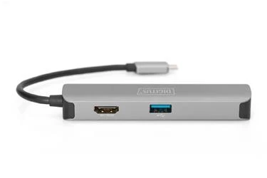 Digitus DA-70891 USB Tip C 5Port (USB-C™ Dock, 5 Port)x USB 3.0 port2 x Kart okuyucu (SD-Mic - 8