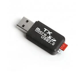 TX UCR204 USB 2.0 MicroSD Kart Okuyucu - Siyah - 2