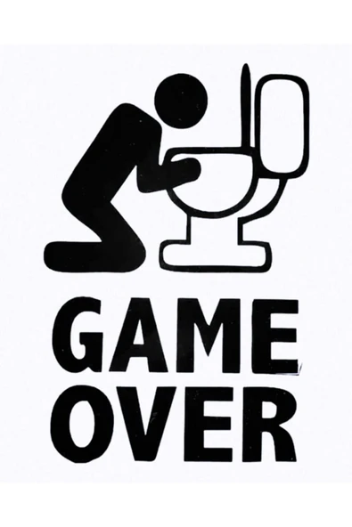 İndispensableyl Game Over Oto özel yeni sticker 20 x 30 cm - 1