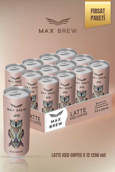 Max Brew Latte Soğuk Kahve 250 ML 12 Adet ürün görseli