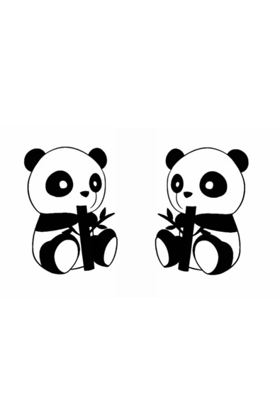 İndispensableyl Panda Oto özel yeni sticker 30 x 15 cm