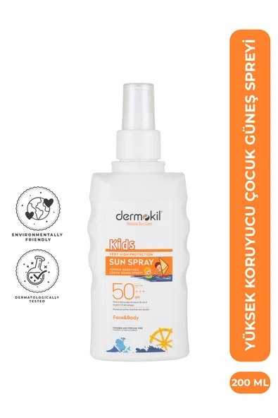 Dermokil 50 Spf Yüksek Koruyucu Çocuk Güneş Spreyi 200 ml