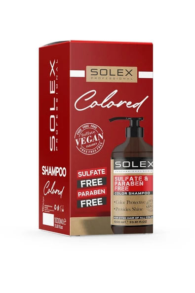 Solex Sülfatsız Parabensiz Boyalı Saçlar için Renk Koruyucu Şampuan 1000 ML - 6