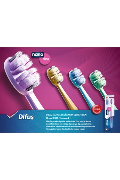 Difaş Nano Slim Yumuşak (Soft) Diş Fırçası (2 Adet) - 3