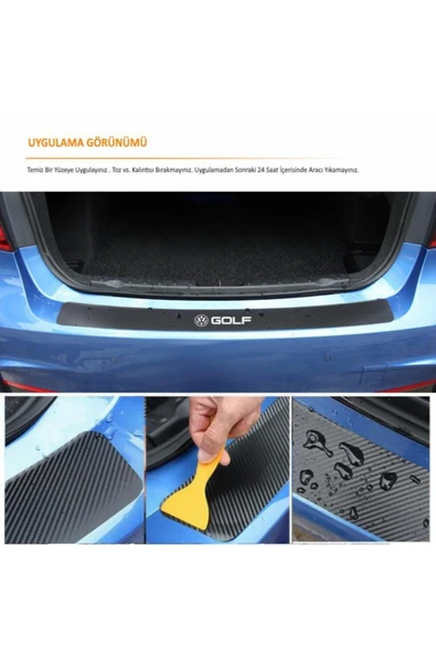 İndispensableyl Fiat Egea İçin özel yeni uyumlu Aksesuar Arka Tampon Koruma Karbon özel yeni sticker 90*8 Cm - 2