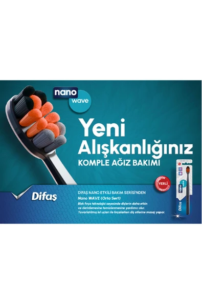 Difaş Nano Wawe Orta Sert (Medium) Diş Fırçası (2 Adet) - 2