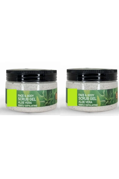Ostwint Face And Body Yüz ve Vücut İçin Peeling Etkili Scrub Gel Aloe Vera 300ml+300 ML