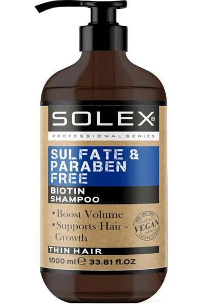Solex Sülfatsız Parabensiz Biotin Şampuan 1000 ML