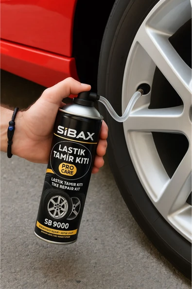 Sibax Lastik Tamir Kiti Sprey 400 ml Patlak Lastik Şişirme ve Anında Onarım Spreyi SB9000 - 2